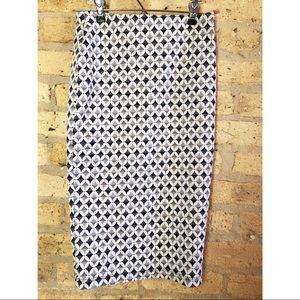 Zara Trafaluc Patterned Pencil Skirt